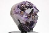Dark Purple Amethyst Cluster w/ Goethite - Large Points #206893-1